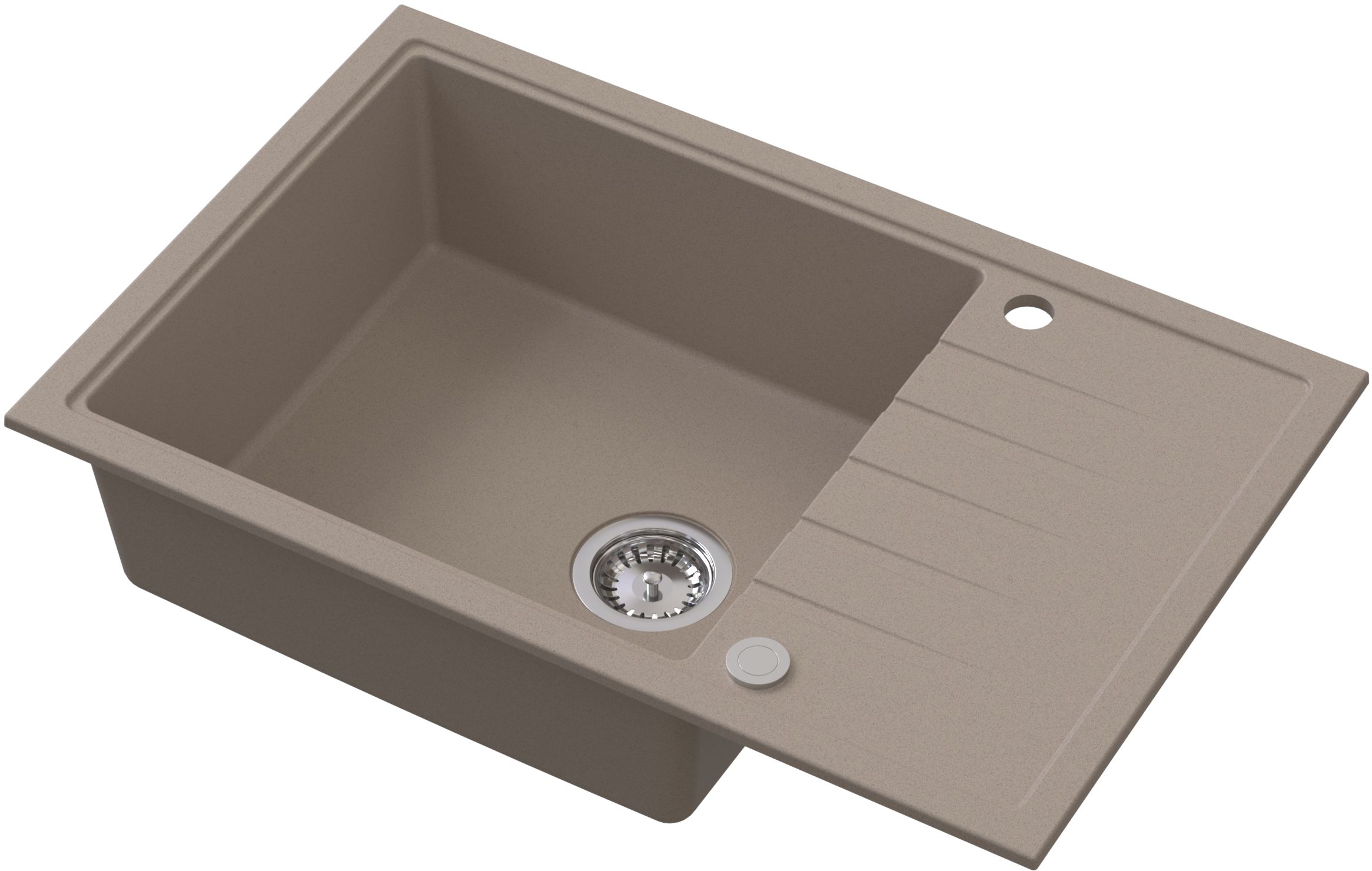 Ruvetti Axel Granitspüle 78x50 cm beige 3001AX_BE160XL_W