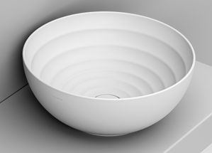 Ceramica Dolomite MOVE Waschbecken 44x44 cm rund Aufsatzwaschbecken weiß glanz D310741