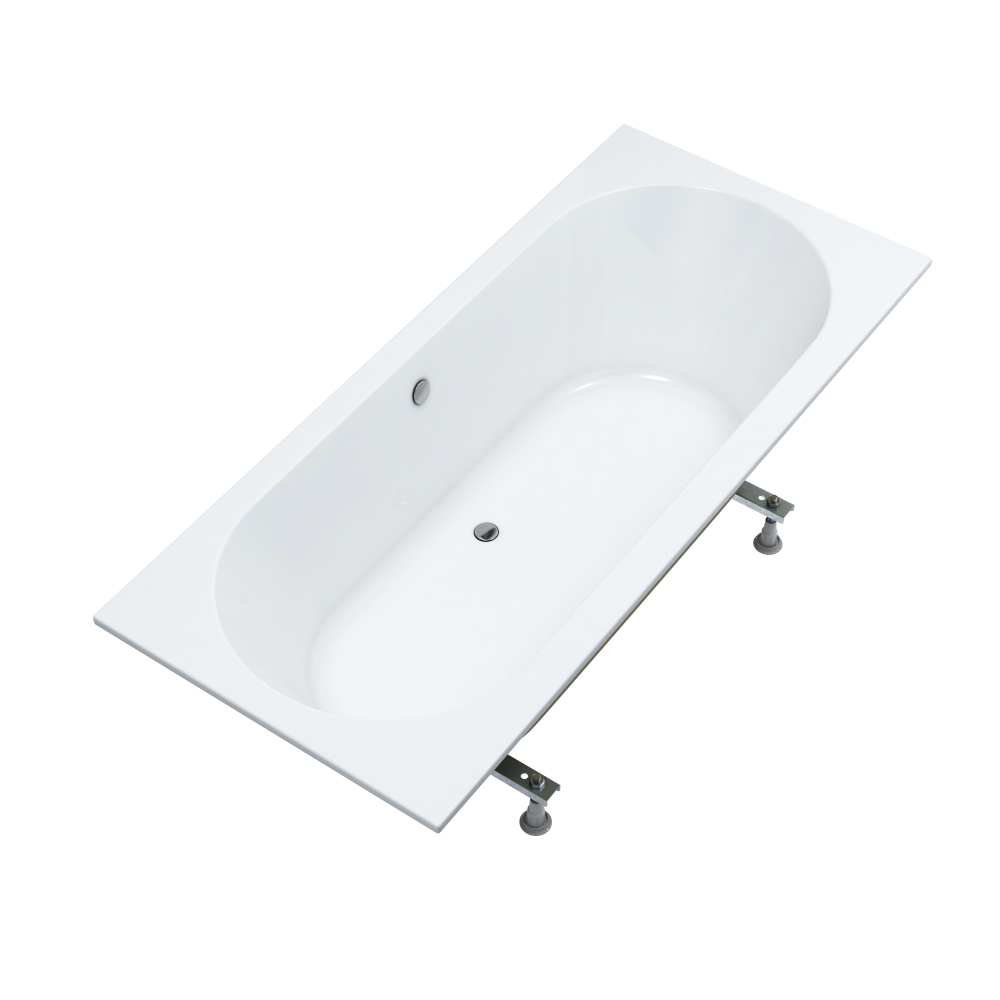 Schedline Celestia Rechteckige Badewanne 180x80 cm weiß 3WSP.CS1P-18080/B/MG