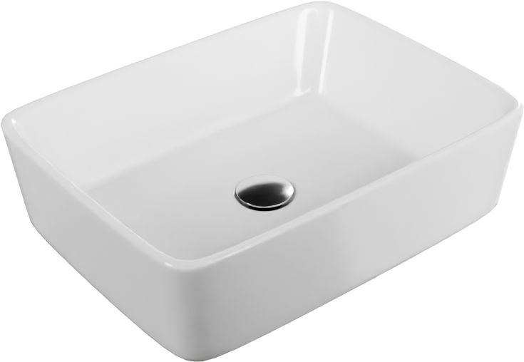 Actima Forka Waschbecken 48x37 cm rechteckig Aufsatzwaschbecken weiß CEAC.3402.480.WH