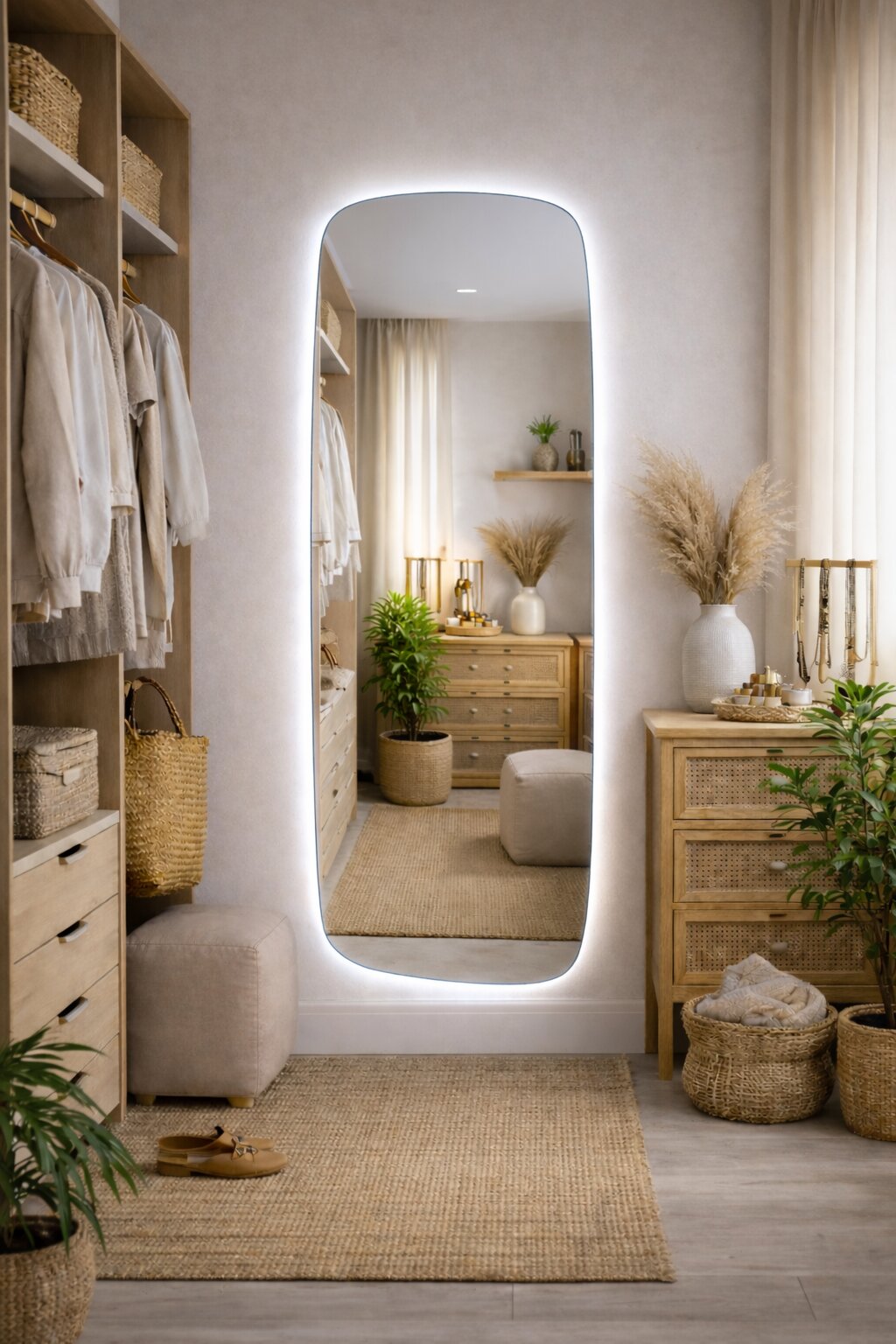 Baltica Design Stone Calm Spiegel 50x155 cm mit Beleuchtung 5904107933214