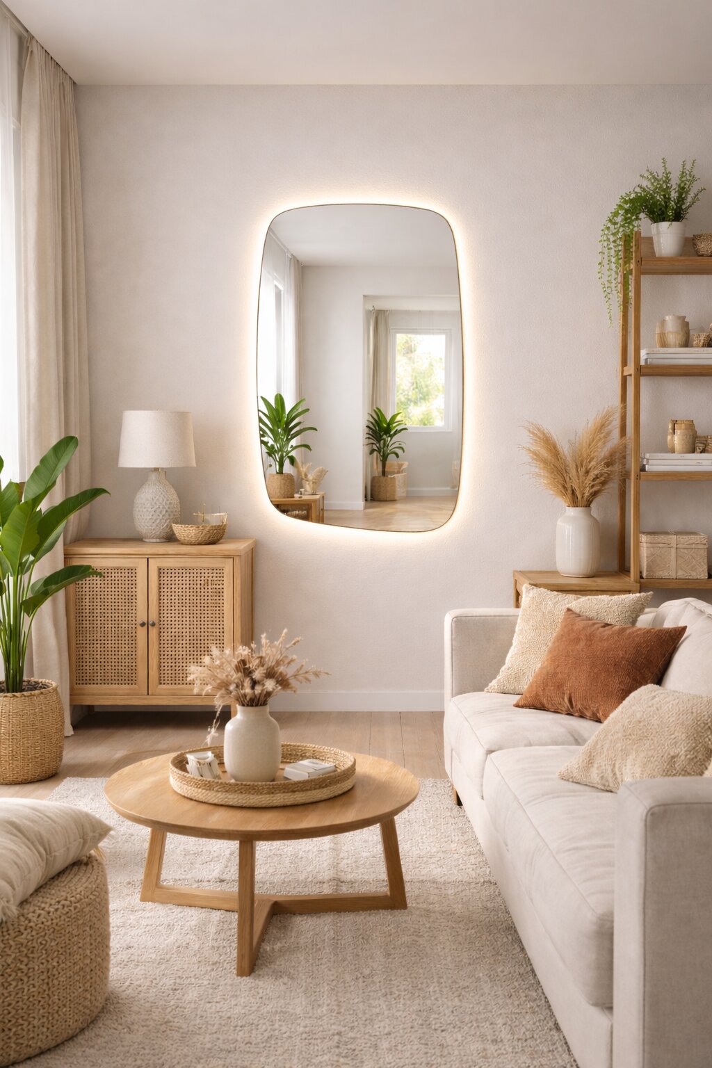Baltica Design Stone Calm Spiegel 60x90 cm mit Beleuchtung 5904107933160
