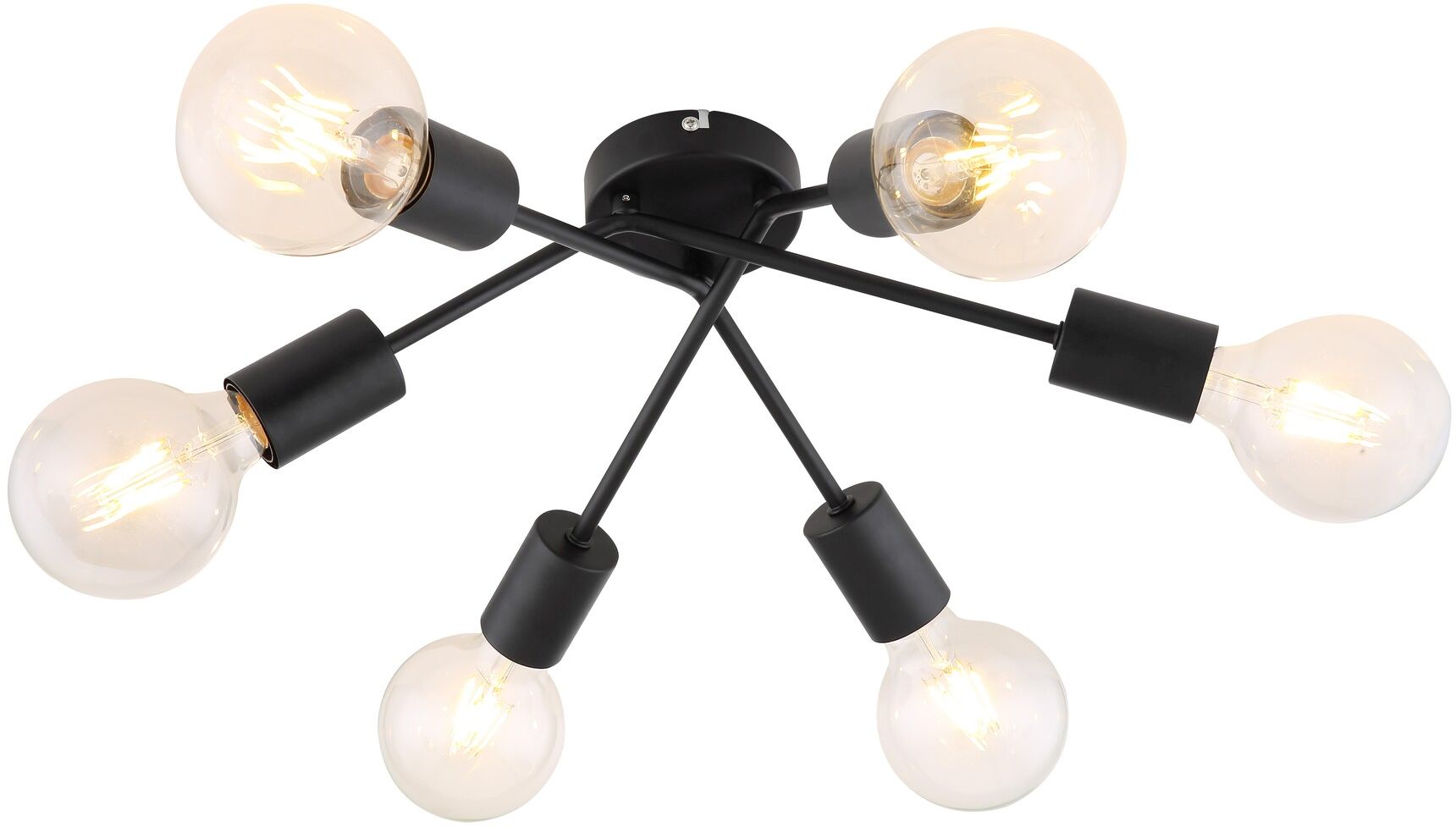 Rabalux Lamar Deckenlampe 6x40 W schwarz 3990