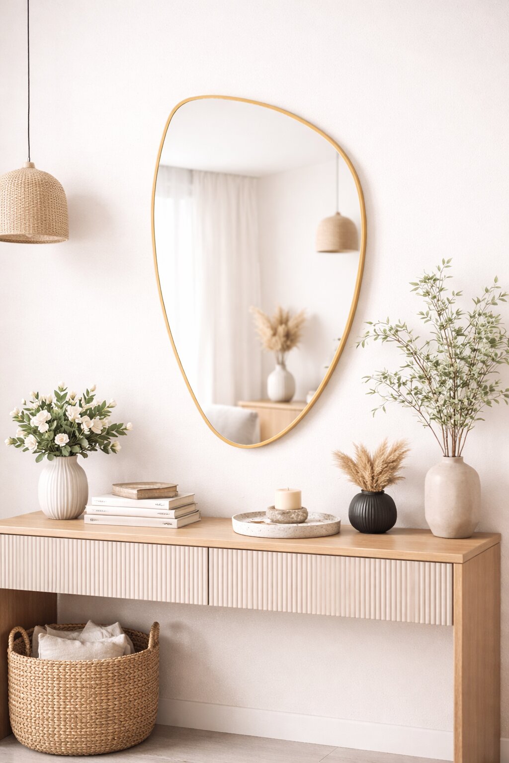 Baltica Design Stone Fluid Spiegel 55x92 cm gold 5904107933016