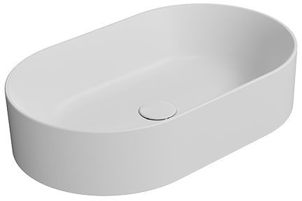 GSI Kube X Waschbecken 60x37 cm oval Aufsatzwaschbecken weiß 945809