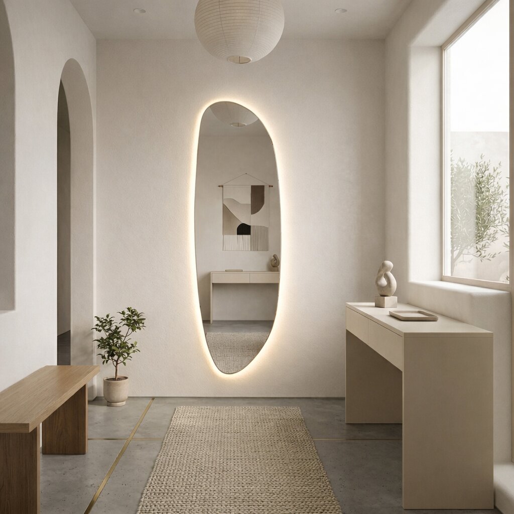 Baltica Design Stone Fluid Spiegel 50x155 cm mit Beleuchtung 5904107933139