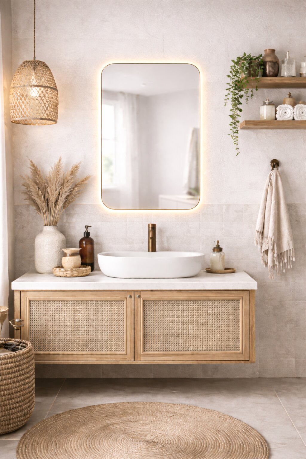 Baltica Design Stone Spiegel 60x90 cm mit Beleuchtung 5904107933238