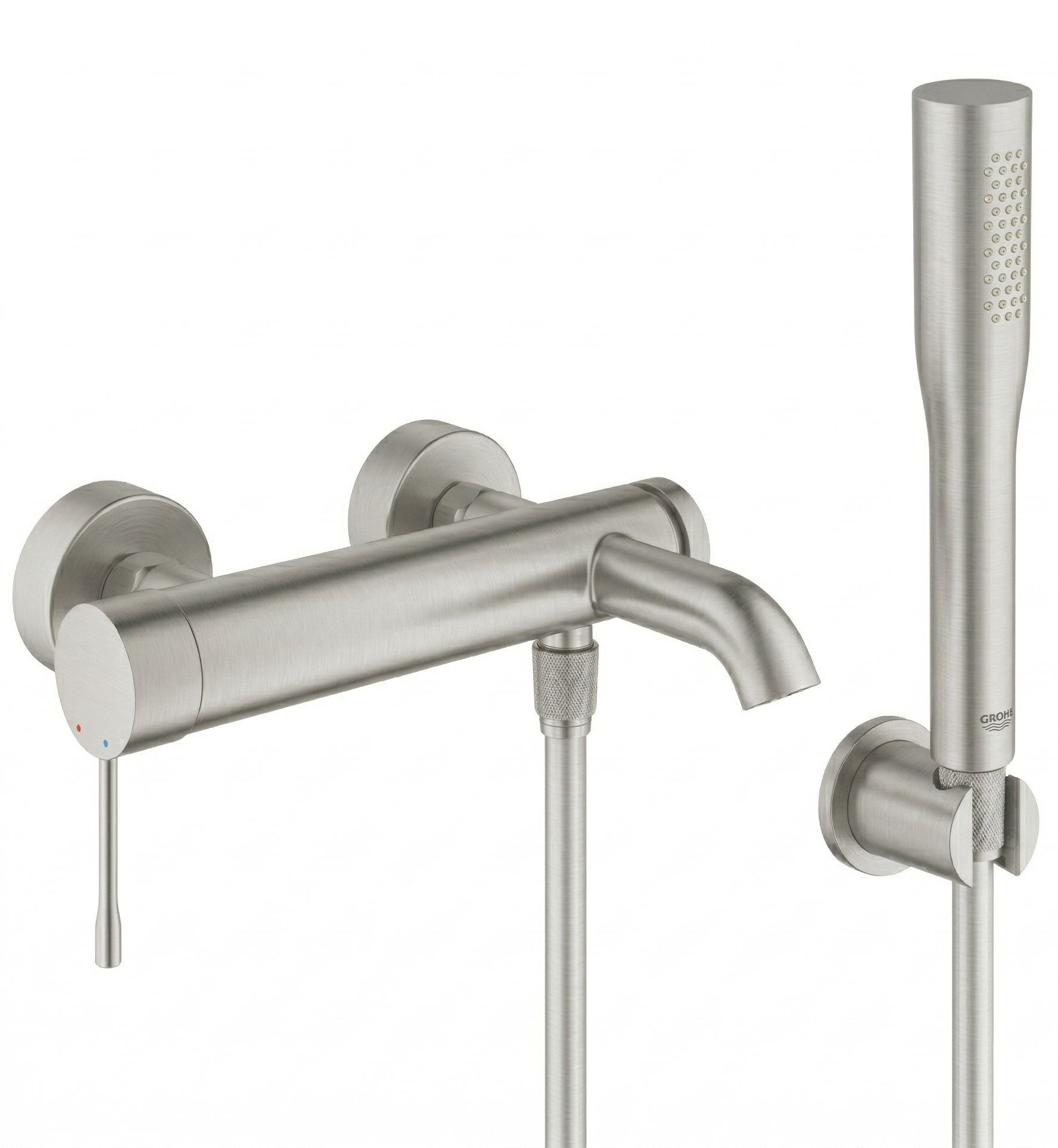 Set Badewannen- und Duscharmatur Grohe Essence 33624DC1, Handbrause Grohe Euphoria 27400DC0, 27074DC0, 28362DC1