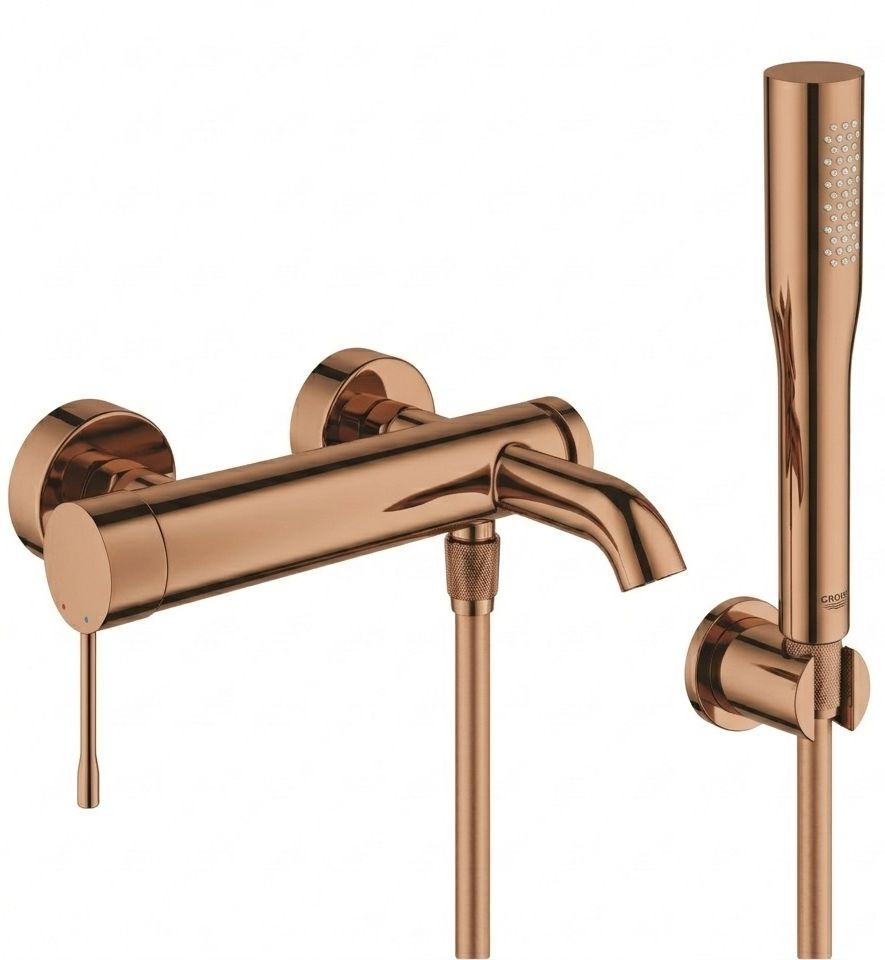 Set Badewannen- und Duscharmatur Grohe Essence 33624DA1, Handbrause Grohe Euphoria 27400DA0, 27074DA0, 28362DA1