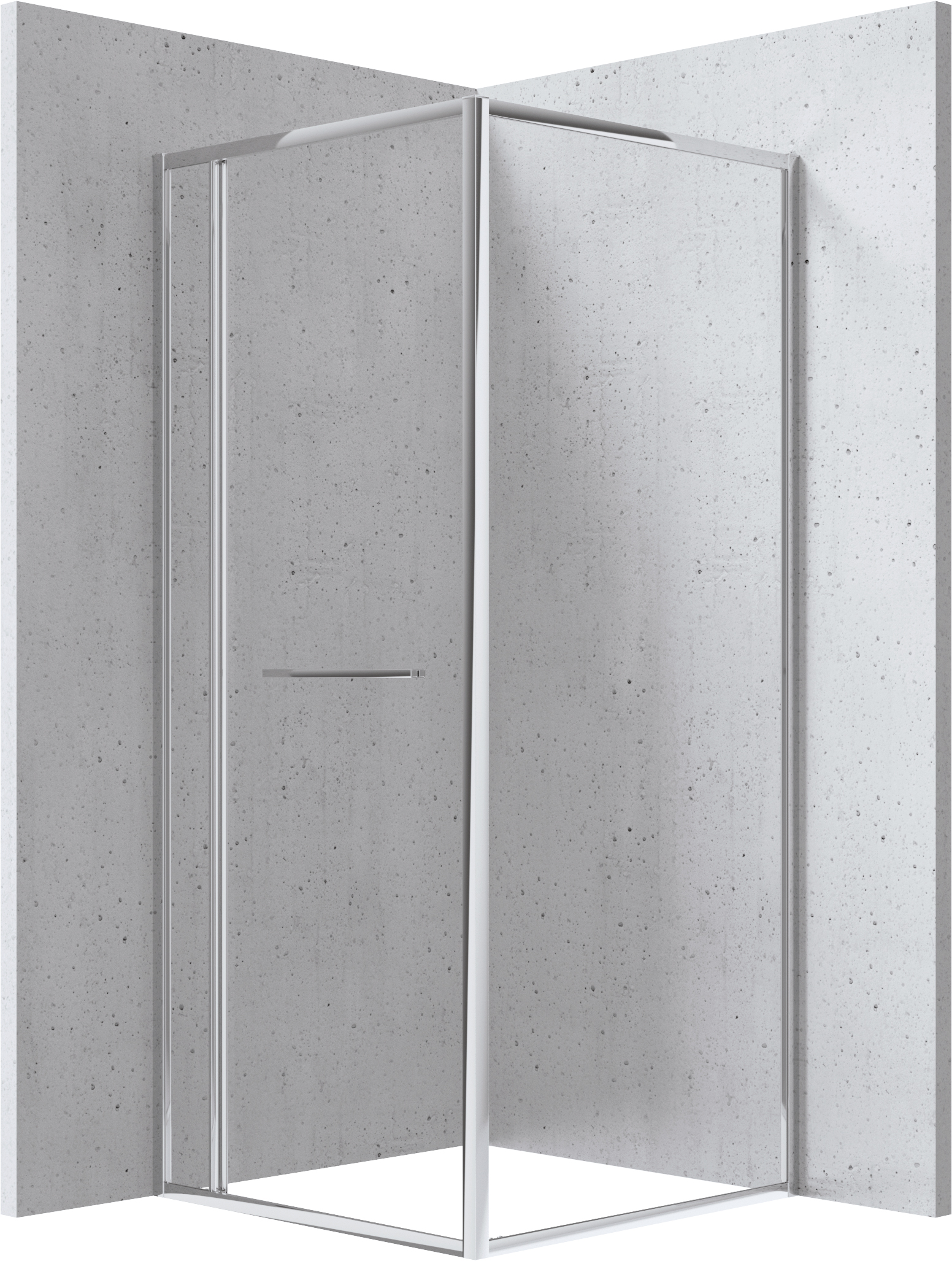 Deante Blur Duschkabine 90x90 cm quadratisch chrom Glanz/durchsichtiges Glas KQB_0099P