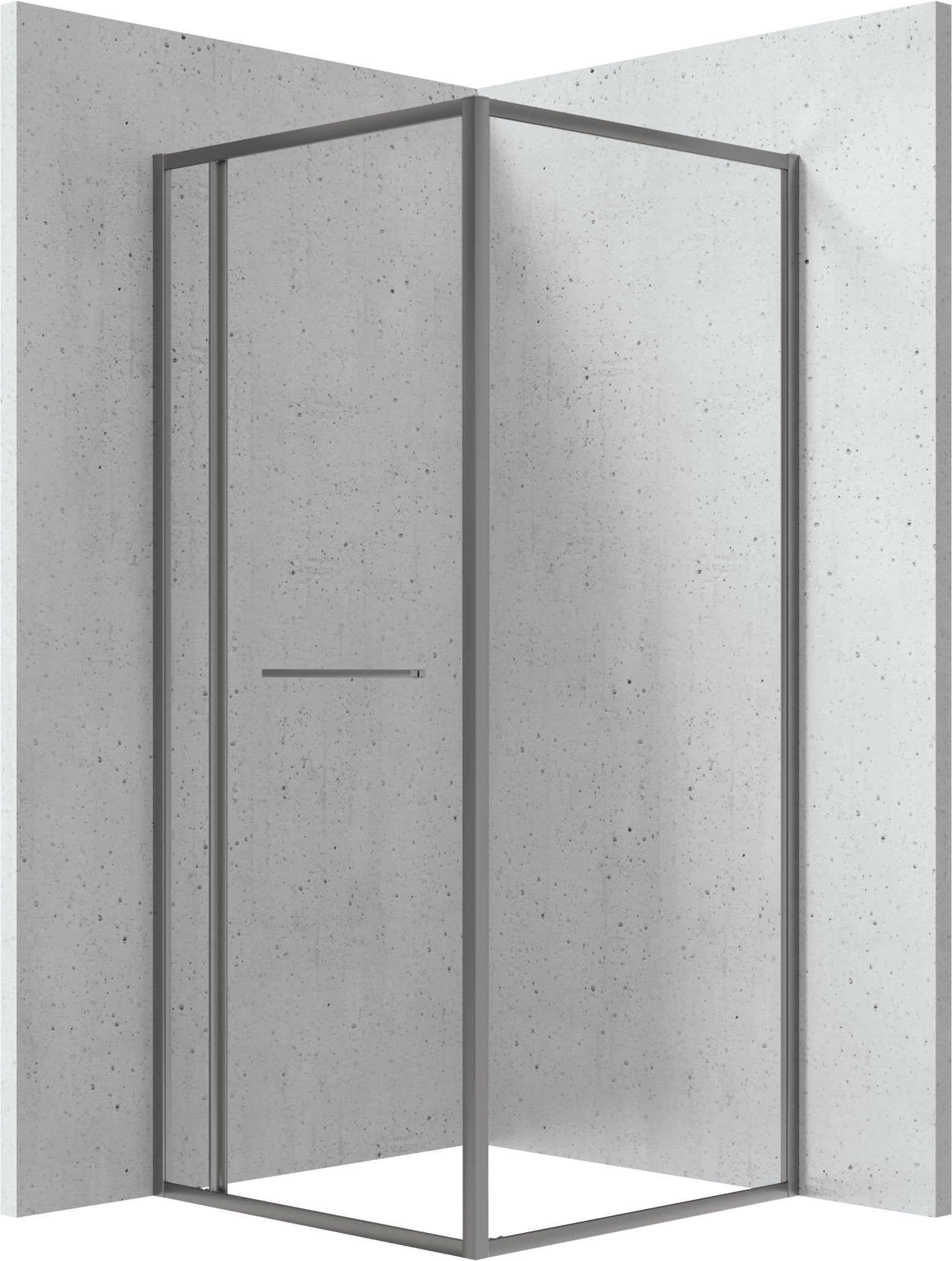 Deante Blur Duschkabine 80x80 cm quadratisch graphit Matte/durchsichtiges Glas KQB_D088P