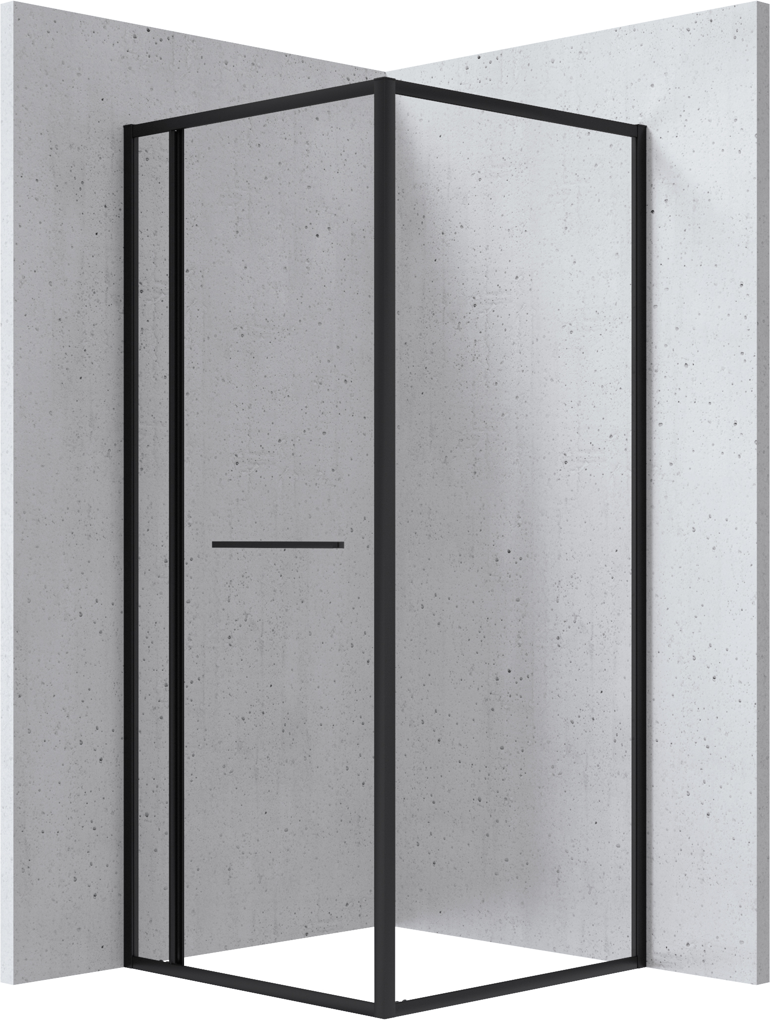 Deante Blur Duschkabine 90x90 cm quadratisch schwarz Matte/durchsichtiges Glas KQB_N099P