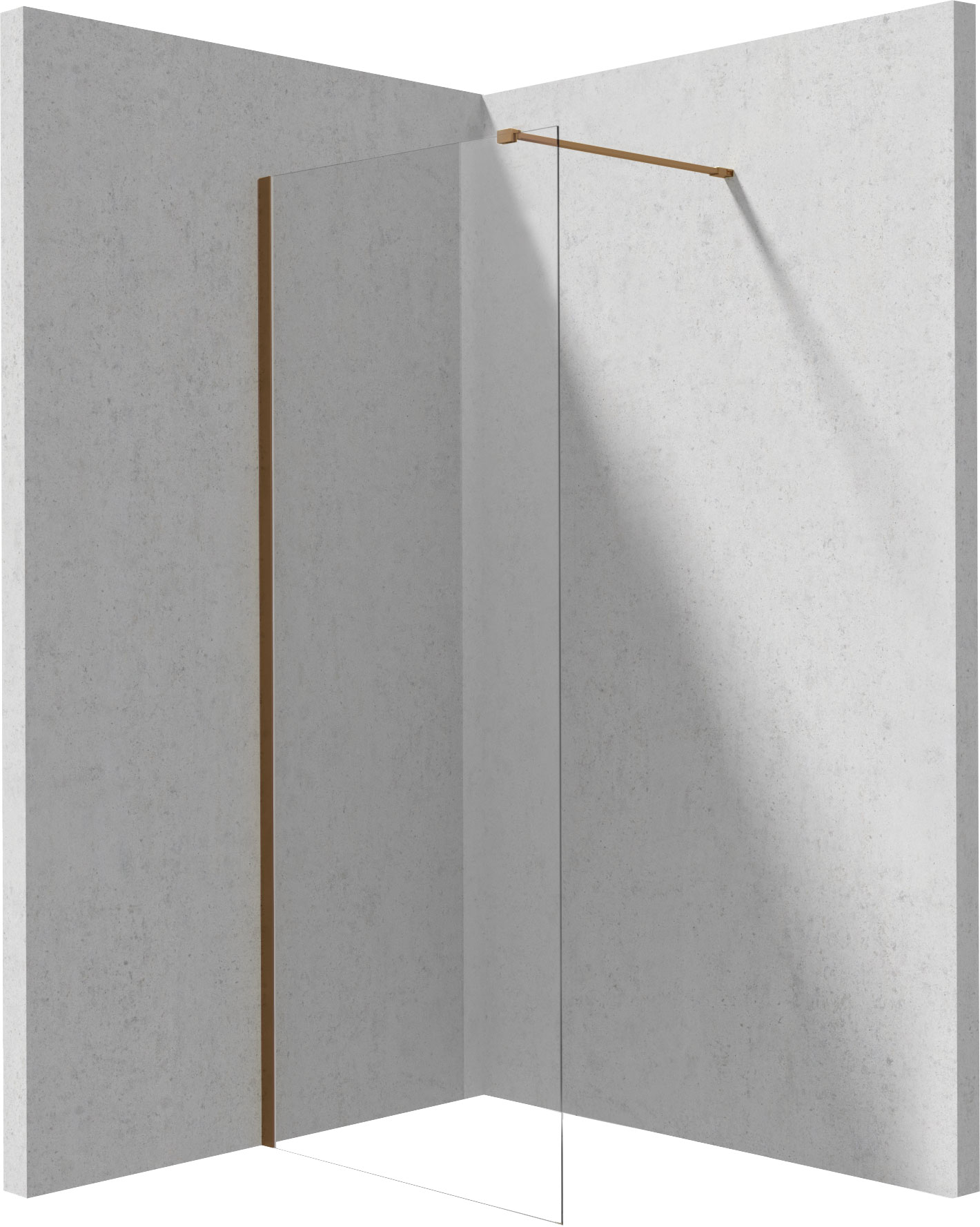 Deante Prizma Walk-In Duschwand 70 cm braun gebürstet/durchsichtiges Glas KTJ_C37P