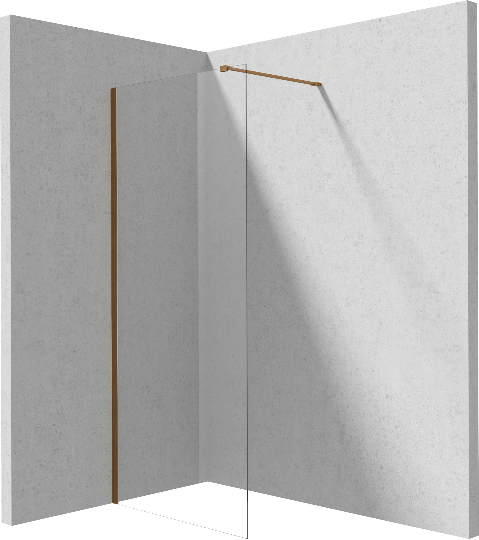 Deante Prizma Walk-In Duschwand 110 cm braun gebürstet/durchsichtiges Glas KTJ_C31P