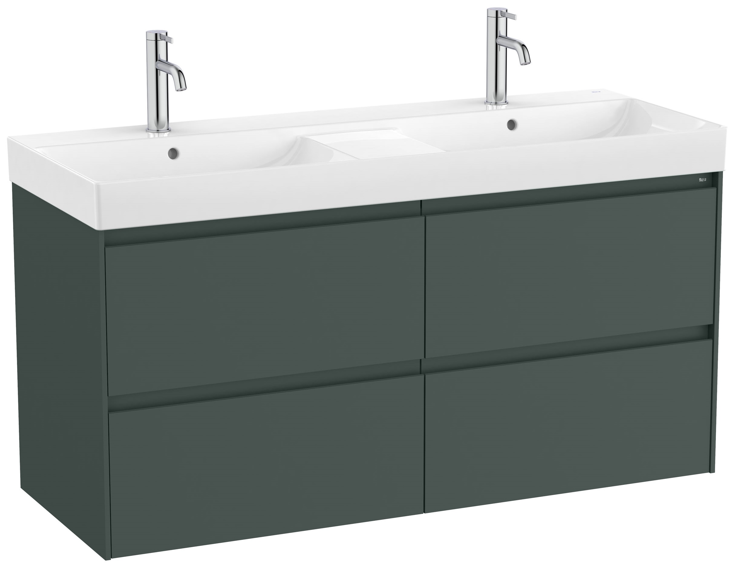 Roca Ona Waschtisch mit Unterschrank 120 cm grün A851694513