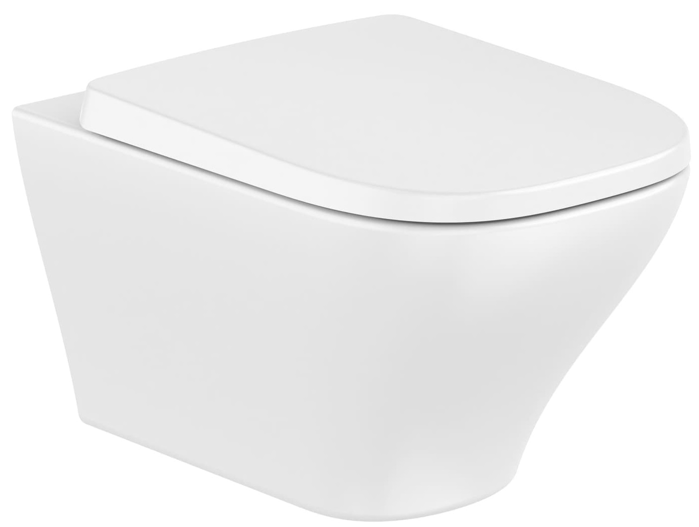 Roca Optica WC-Becken mit Absenkautomatik-Sitz hängend Spülrandlos mit Wirbelspülung weiß Glanz A34HD11000