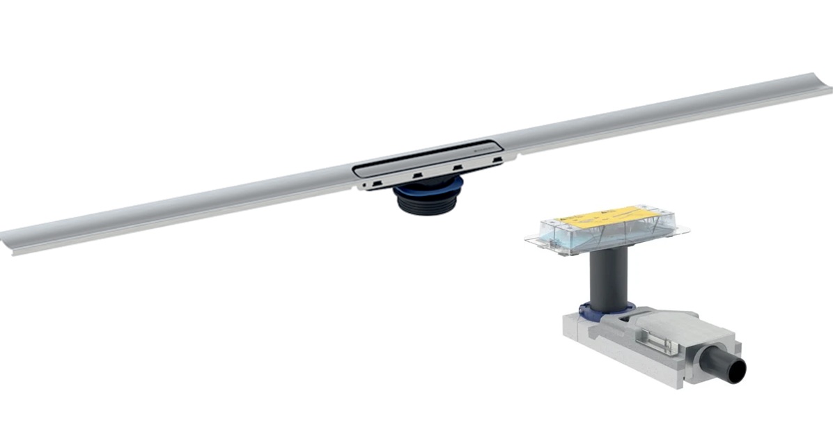 Set Linienablauf Geberit CleanLine 154.501.KS.1, Duschrinne Geberit CleanLine 154.152.00.1