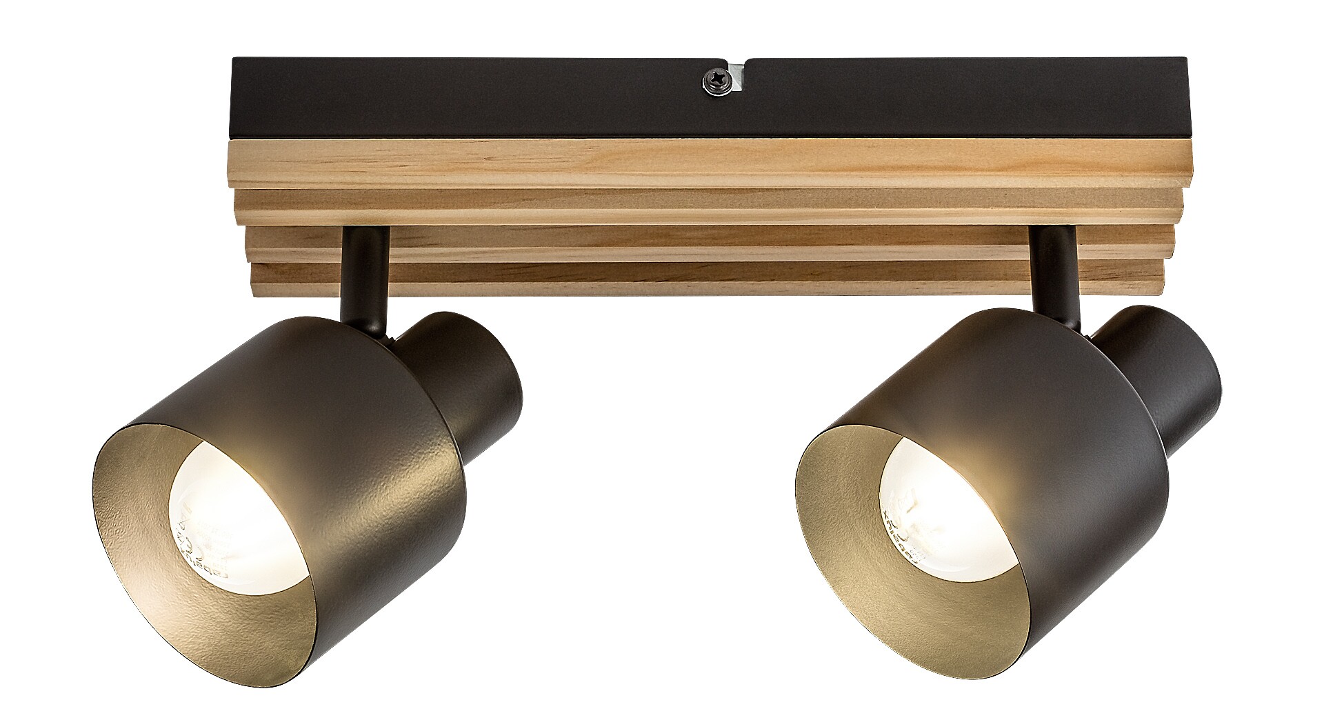 Rabalux Noxelle Deckenlampe 2x10 W schwarz-holz 73421