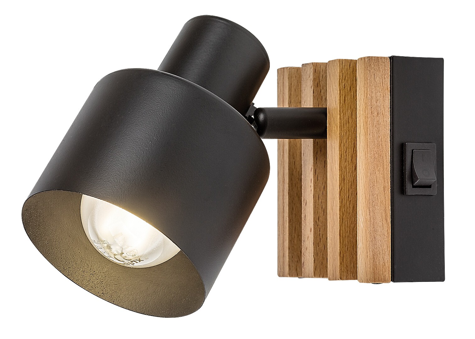 Rabalux Noxelle Wandleuchte 1x5 W schwarz-holz 71421