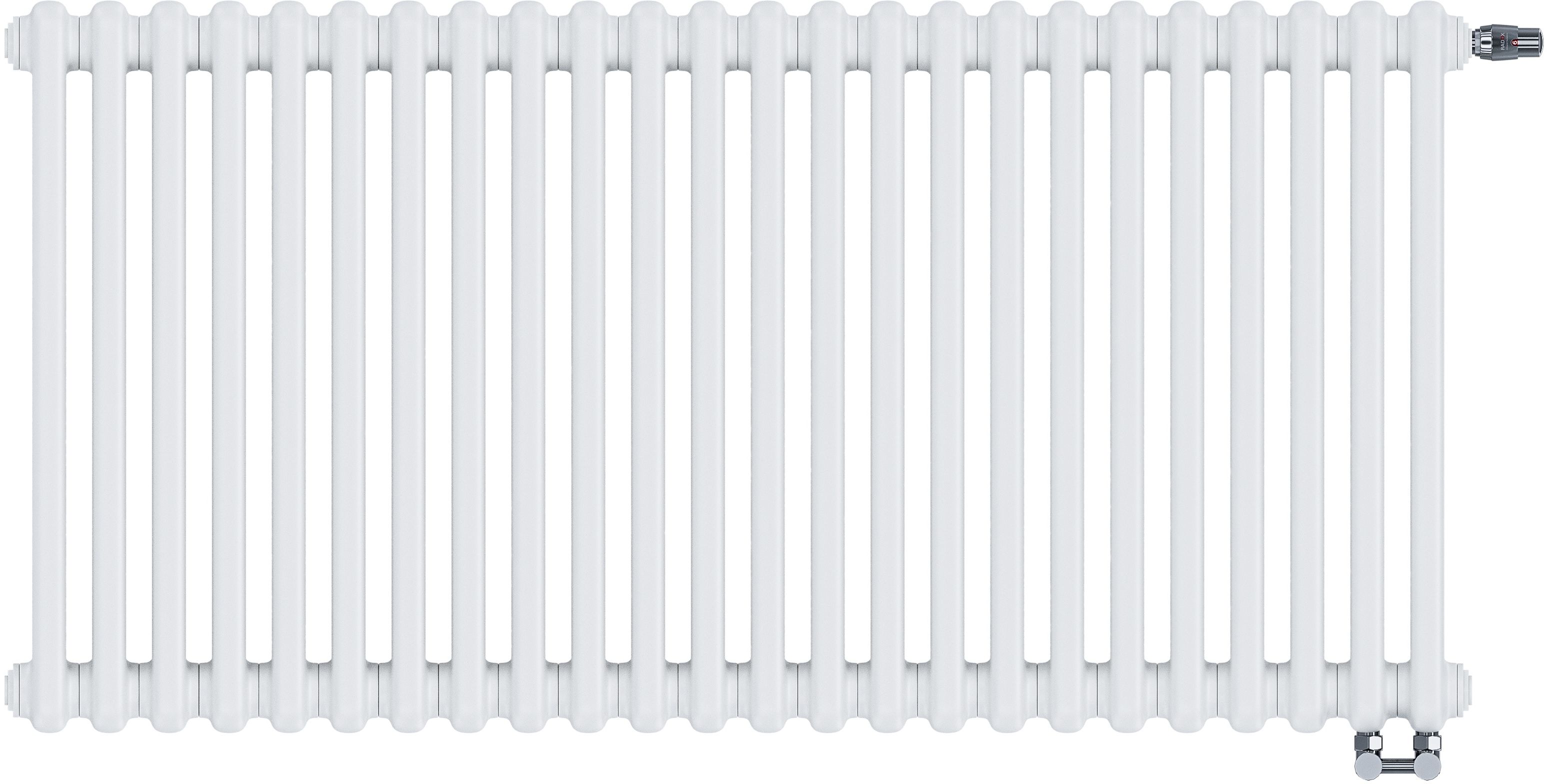 Irsap Tesi 2 Raumheizkörper 56.5x108 cm podłączenie unter weiß IRS-TES-2056-24-B-25