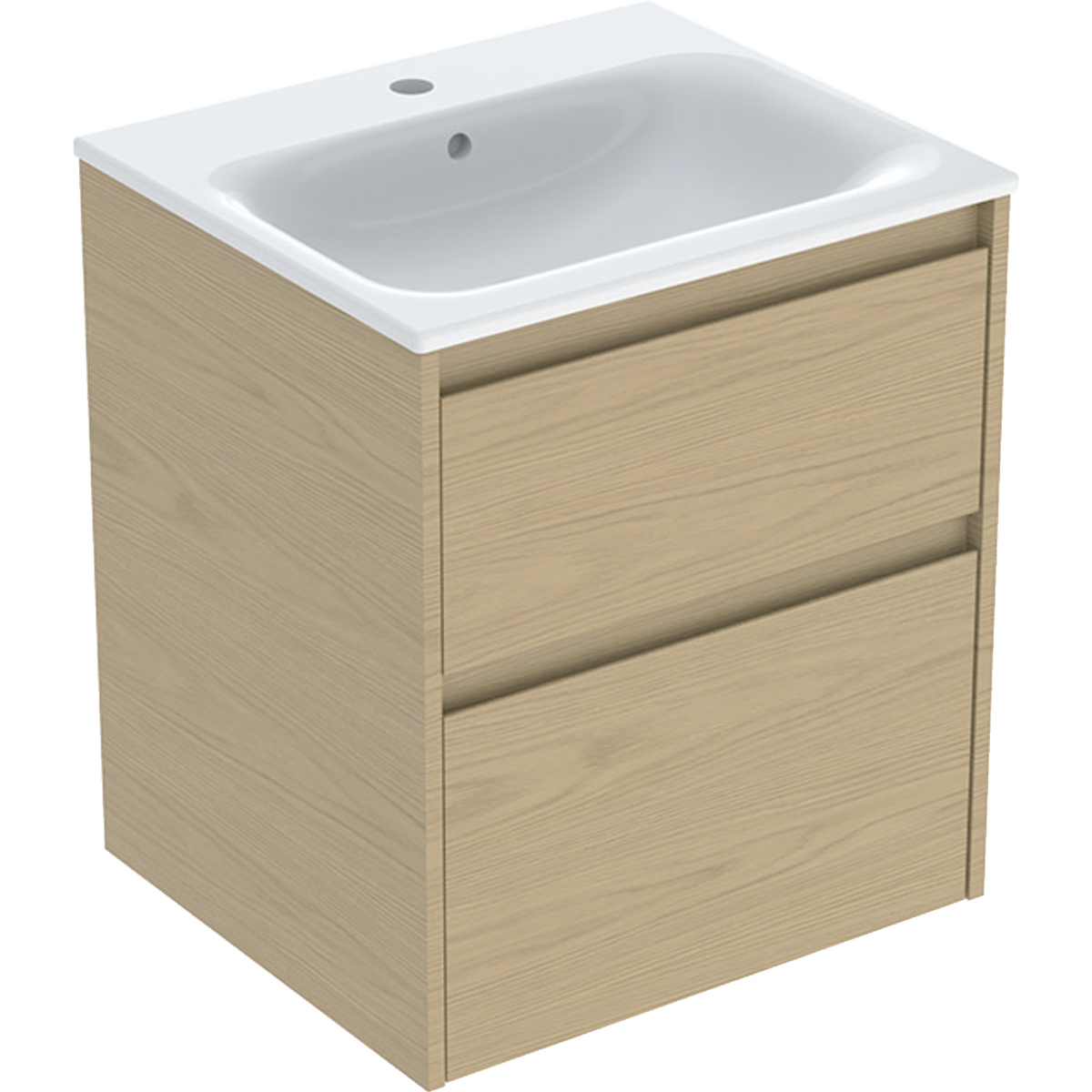 Geberit Selnova Square Waschtisch mit Unterschrank 55 cm eiche 504.137.PS.1