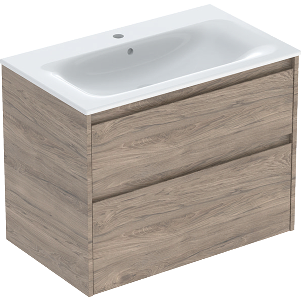 Geberit Selnova Square Waschtisch mit Unterschrank 80 cm nuss 504.139.JR.1