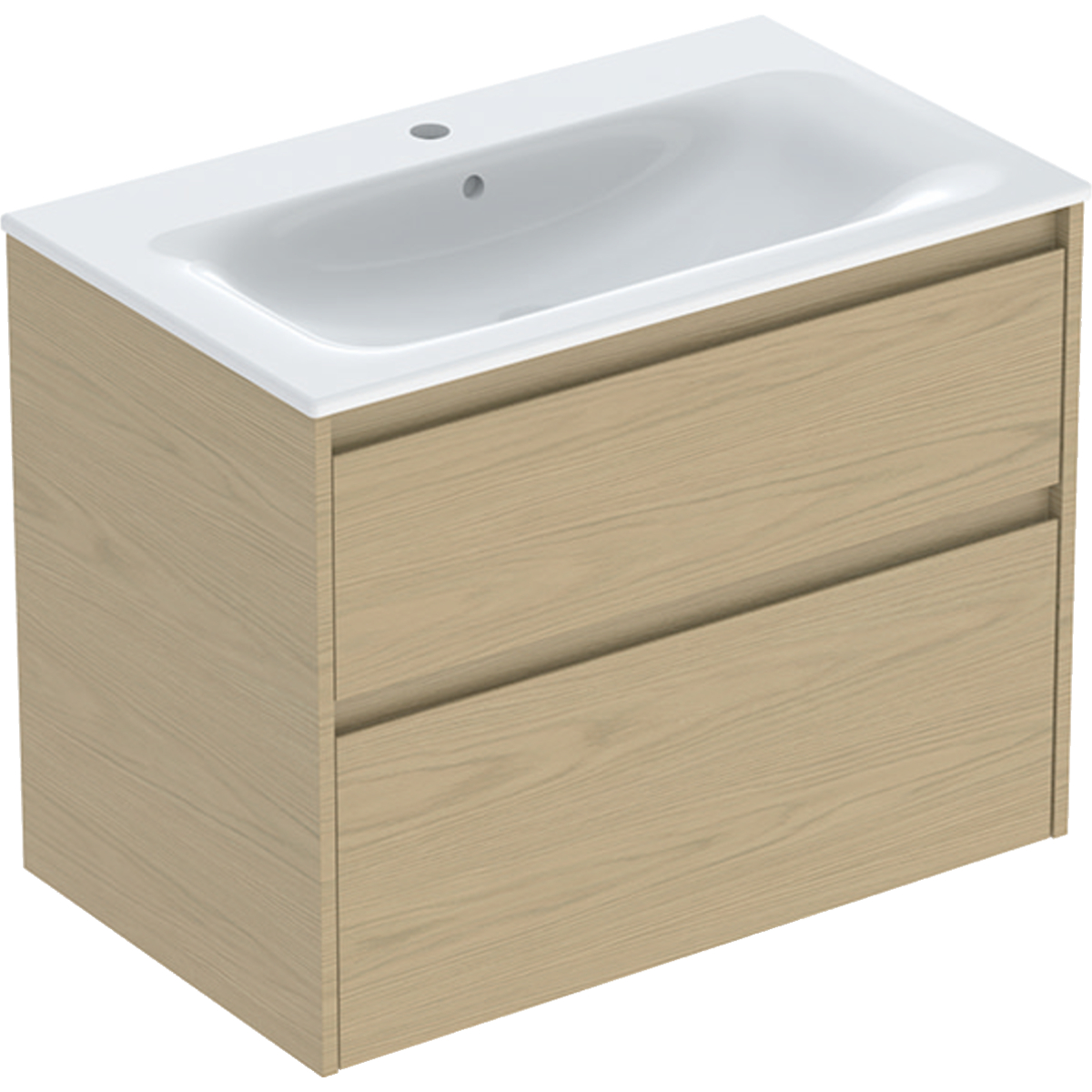 Geberit Selnova Square Waschtisch mit Unterschrank 80 cm eiche 504.139.PS.1