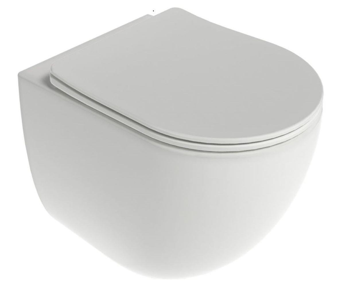 Ravak Chrome WC-Becken mit Absenkautomatik-Sitz hängend Spülrandlos mit Wirbelspülung weiß Glanz X03121