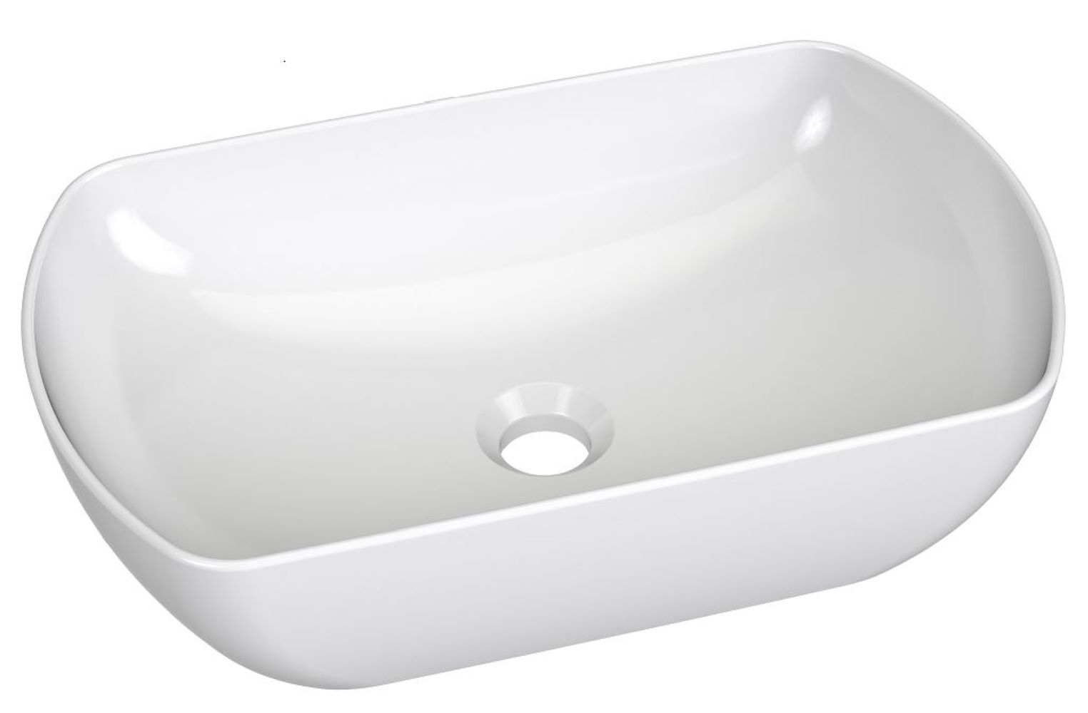 Ravak Uni Waschbecken 50x31 cm oval Aufsatzwaschbecken weiß glanz XJX01150004
