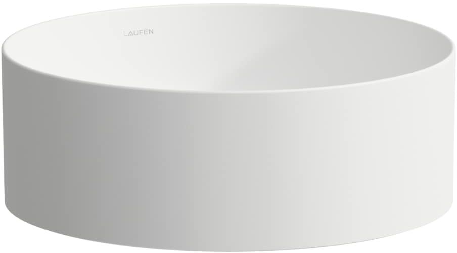 Laufen Living Waschbecken 37x37 cm rund Aufsatzwaschbecken weiß matte H8114357571121