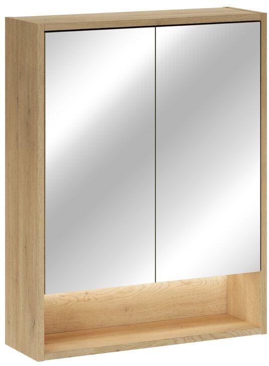 Comad Viola Badschrank 60x19x77 cm Spiegelschrank eiche CREMONA UN 84-60-2D