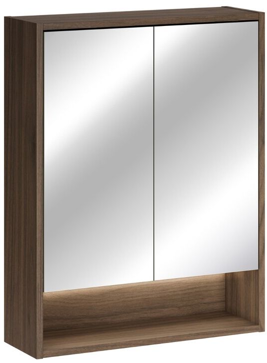 Comad Viola Badschrank 60x19x77 cm Spiegelschrank nuss VILLA UN 84-60-2D