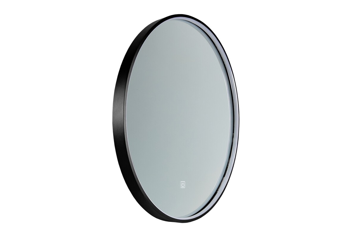 Comad Sirius Spiegel 60x80 cm oval mit Beleuchtung schwarz SIRIUS LU LED 80