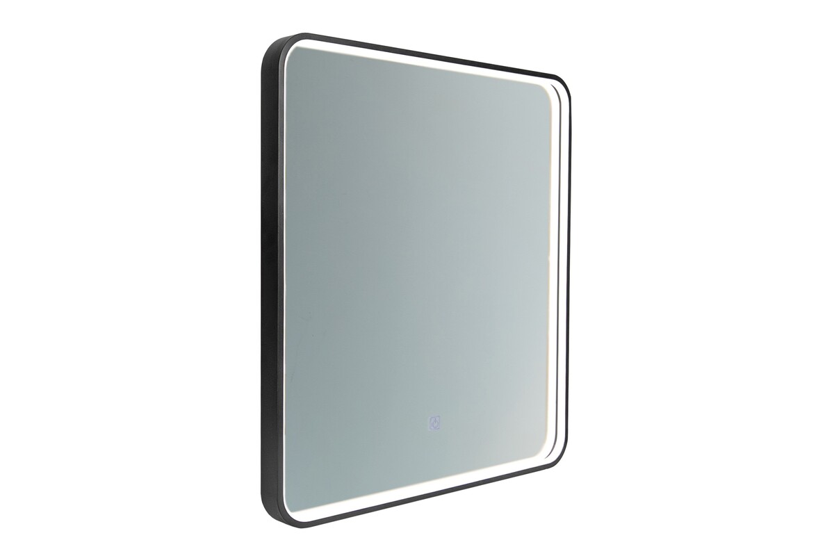 Comad Vega Spiegel 60x65 cm rechteckig mit Beleuchtung schwarz VEGA LU LED 60