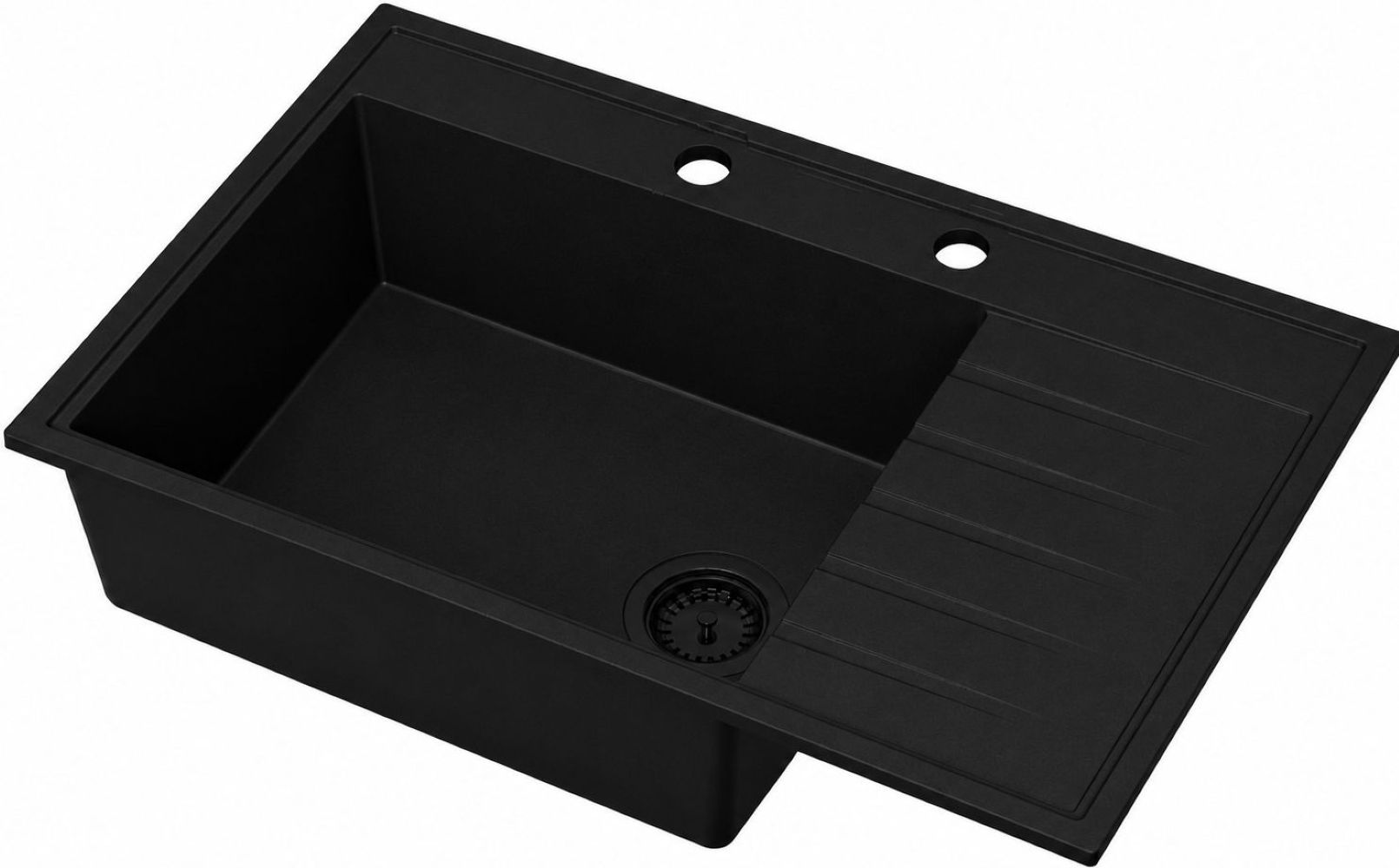 Ruvetti Axel 160 K Granitspüle 79x50 cm schwarz 3001AXK_FB160K_W