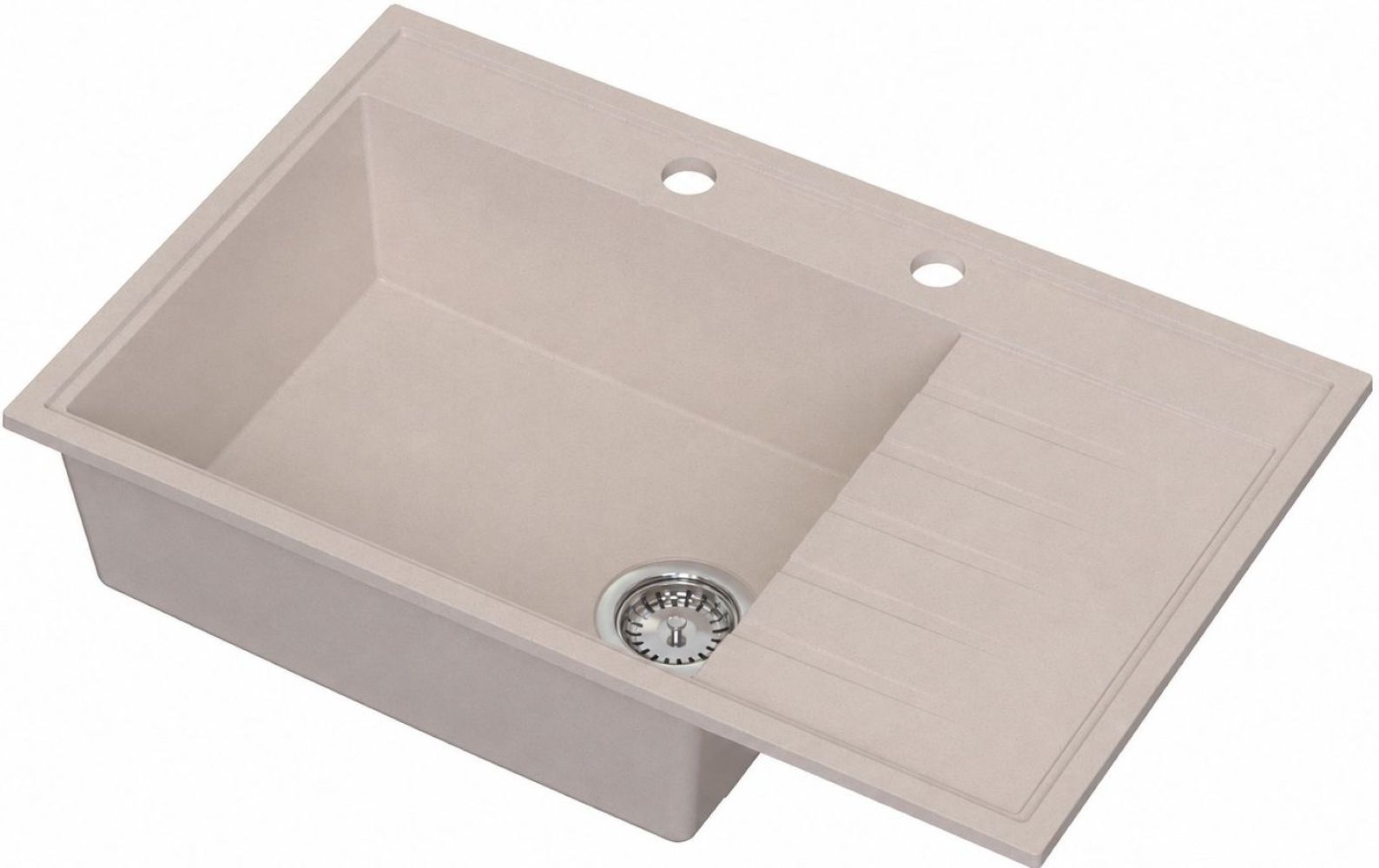 Ruvetti Axel 160 K Granitspüle 79x50 cm beige 3001AXK_BE160K_W