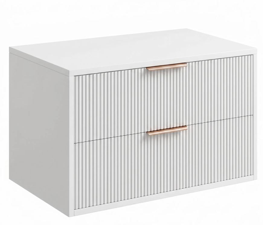 Rea Mono Badschrank 80x47x48 cm Unterschrank hängend weiß REA-M0403