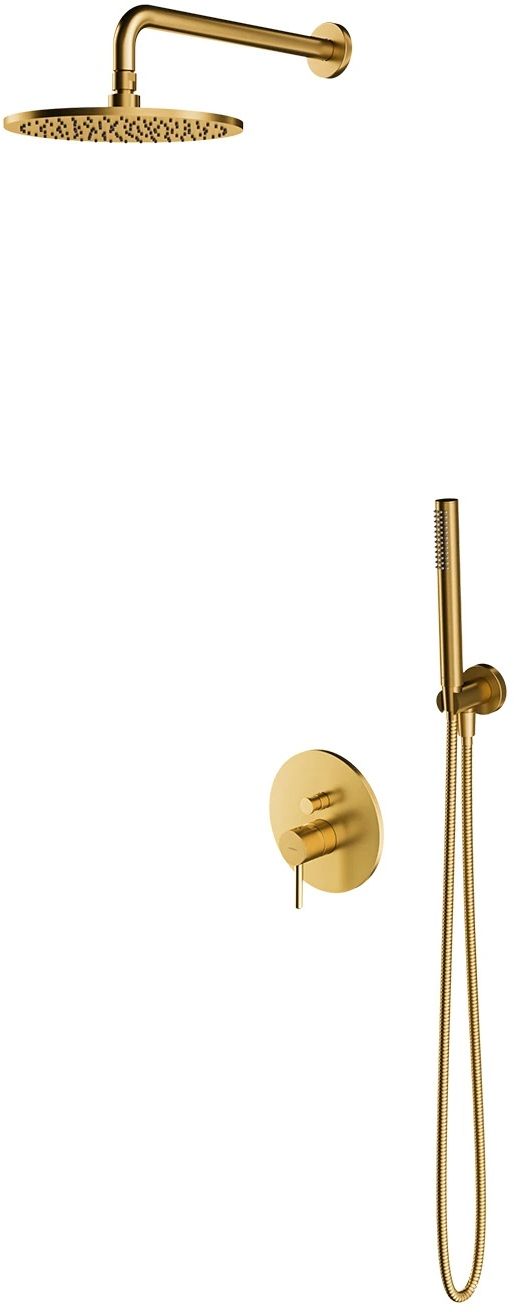 Omnires Y Duschset Unterputz mit Kopfbrause gold SYSY35GLB