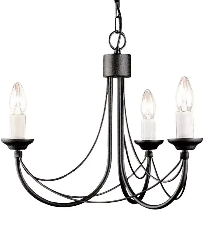 Elstead Lighting Carisbrooke Pendelleuchte 3x60 W schwarz CB3-BLACK