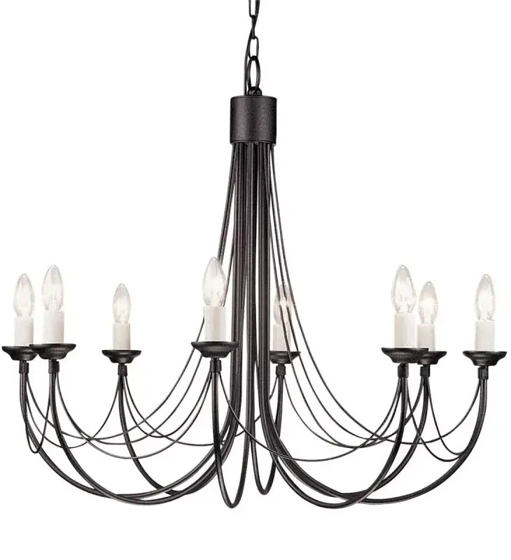 Elstead Lighting Carisbrooke Pendelleuchte x60 W schwarz CB8-BLACK