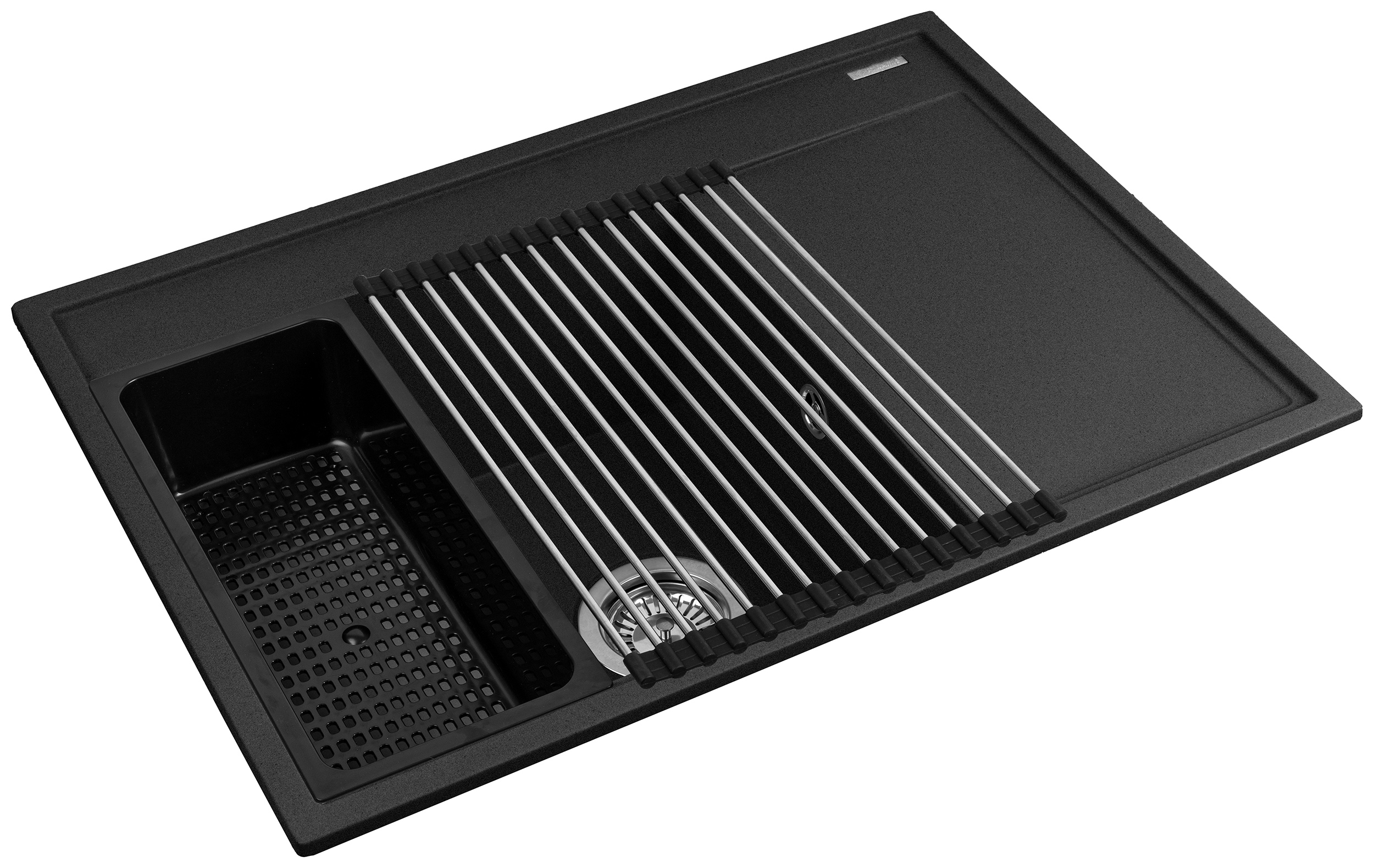 Pyramis Camea Granitspüle 68x50 cm schwarz 070223211