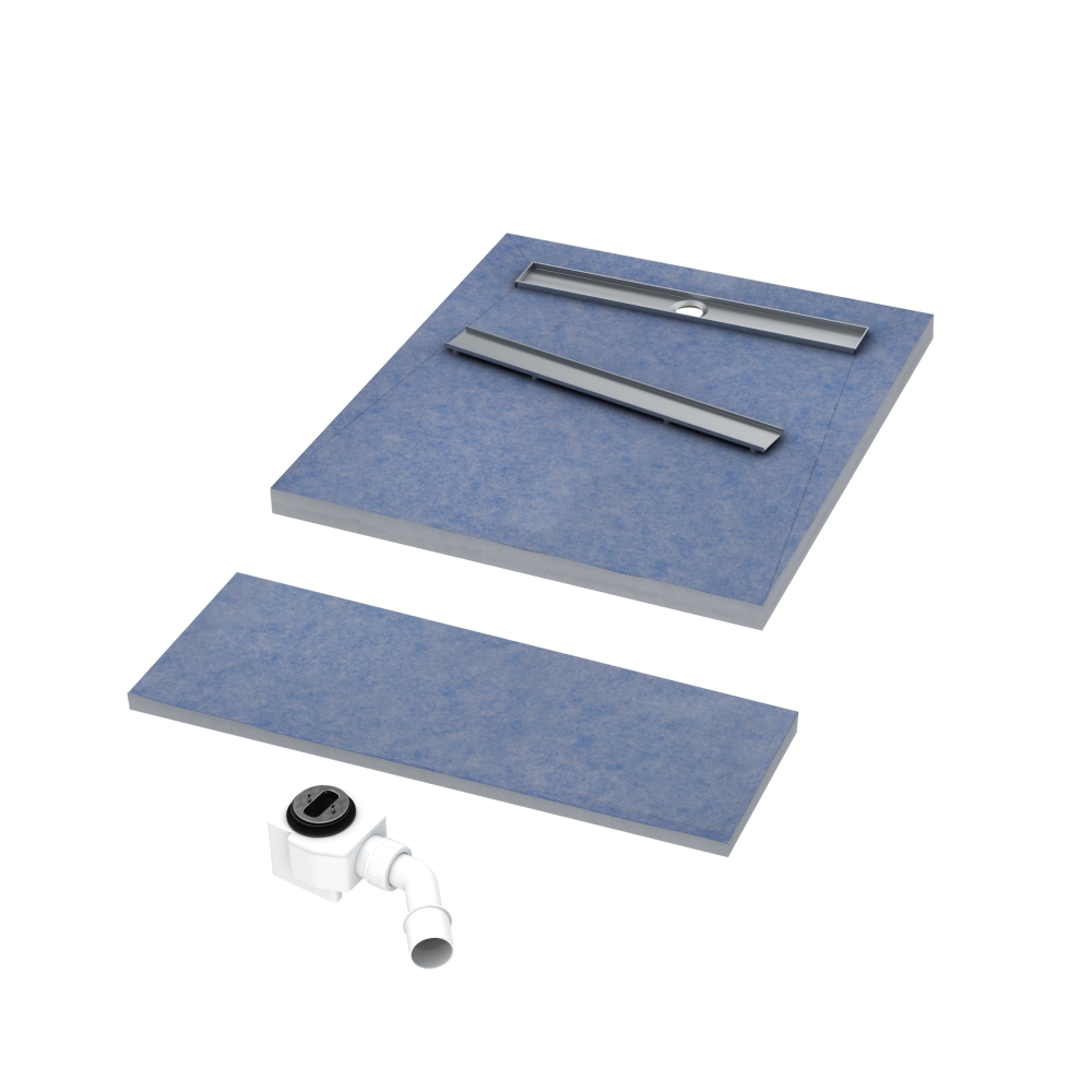 Schedline Esco-Line S4 bodengleiche Duschwanne 90 cm chrom 10ST.4S4-90100/OLKB