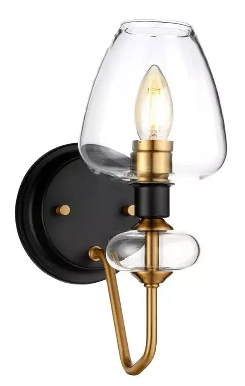 Elstead Lighting Armand Wandleuchte 1x40 W schwarz-messing DL-ARMAND1-AB