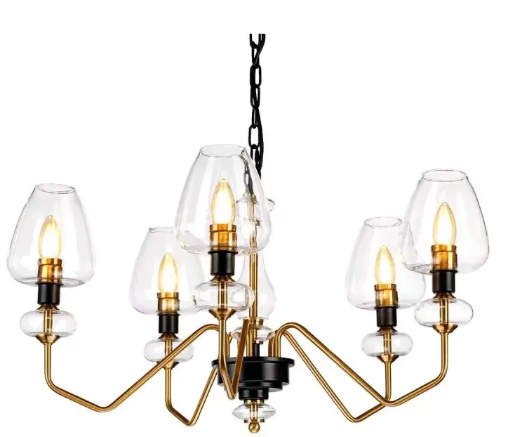Elstead Lighting Armand Pendelleuchte 5x40 W schwarz-messing DL-ARMAND5-AB