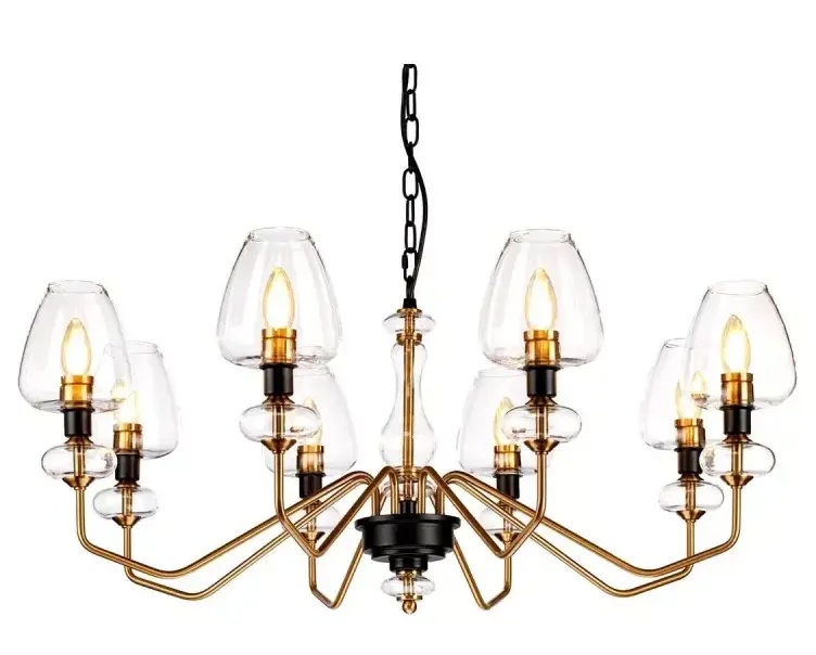 Elstead Lighting Armand Pendelleuchte x40 W schwarz-messing DL-ARMAND8-AB