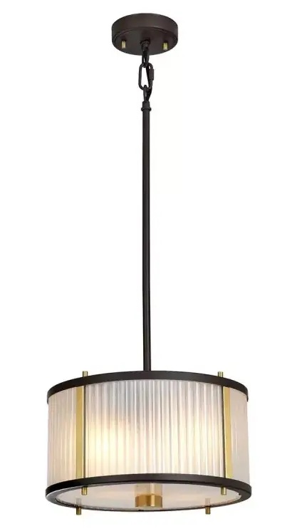 Elstead Lighting Corona Pendelleuchte 2x60 W messing-braun DL-CORONA-2P-BAB