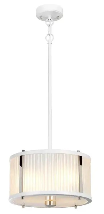 Elstead Lighting Corona Pendelleuchte 2x60 W weiß-nickel DL-CORONA-2P-WPN