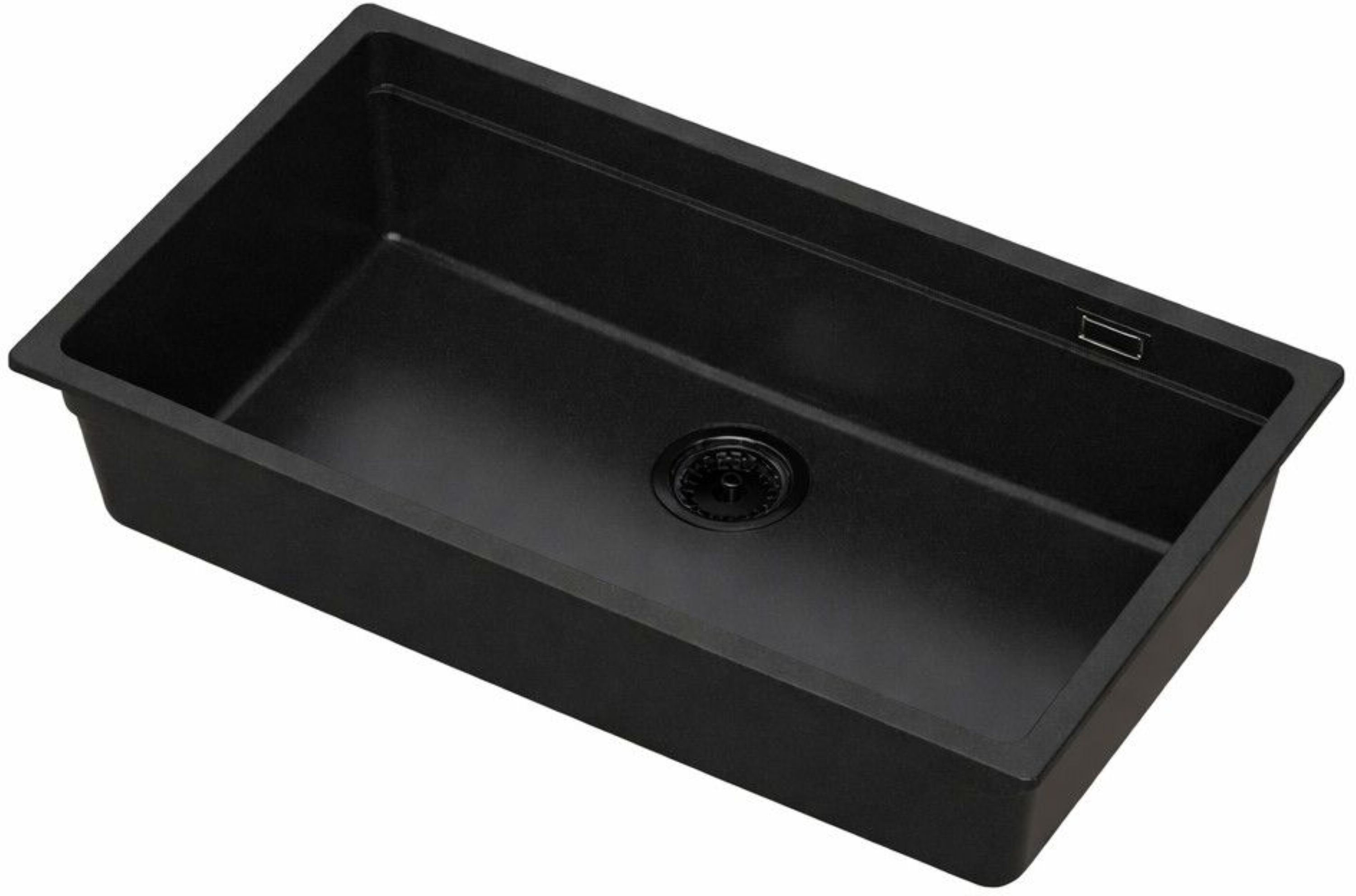 Ruvetti Latios Granitspüle 74.5x43.5 cm schwarz 3001LA_FB80_P