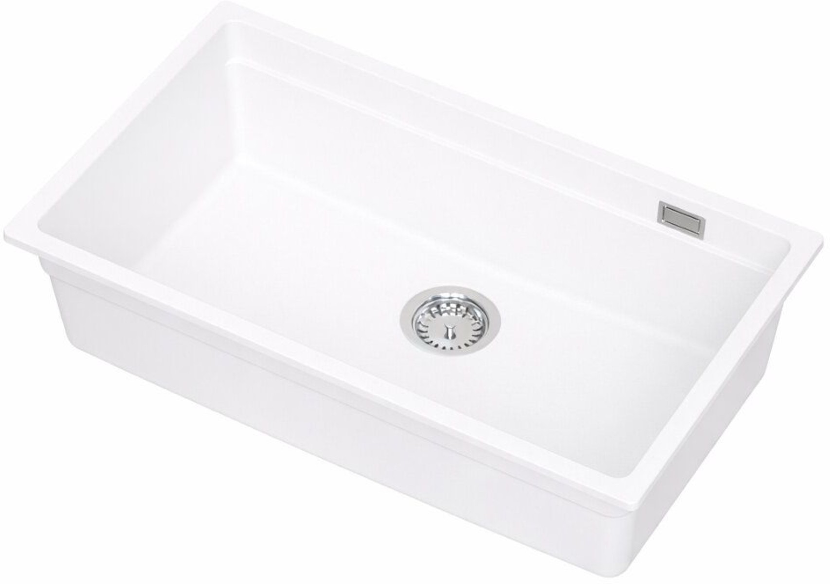 Ruvetti Latios Granitspüle 74.5x43.5 cm weiß 3001LA_WH80_P
