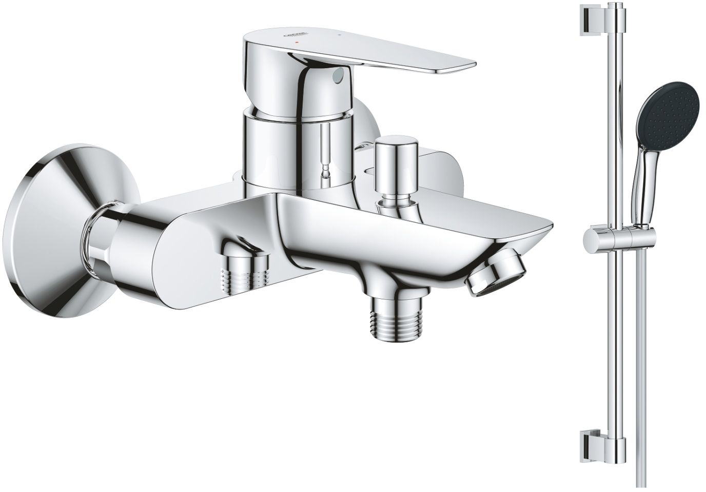 Set Badewannen- und Duscharmatur Grohe Start Edge 24198001, Duschset Grohe Vitalio Start 27942001